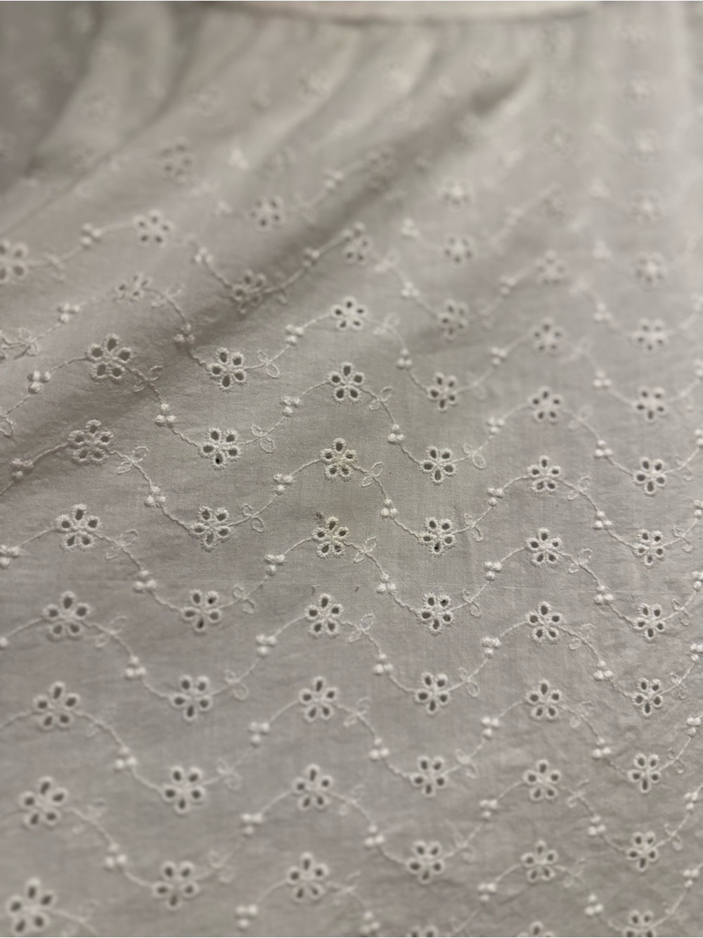 SOHO White Eyelet Puff-Sleeve Women's Top Size L 100% cotton - Picture 8 of 12